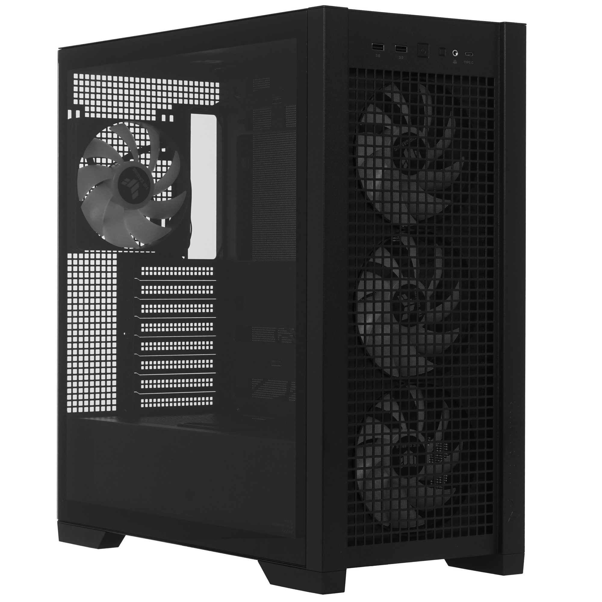Корпус ASUS TUF GAMING GT302 TG ARGB BLACK (90DC00I0-B19000) GT302/ARGB FANS/BLK
