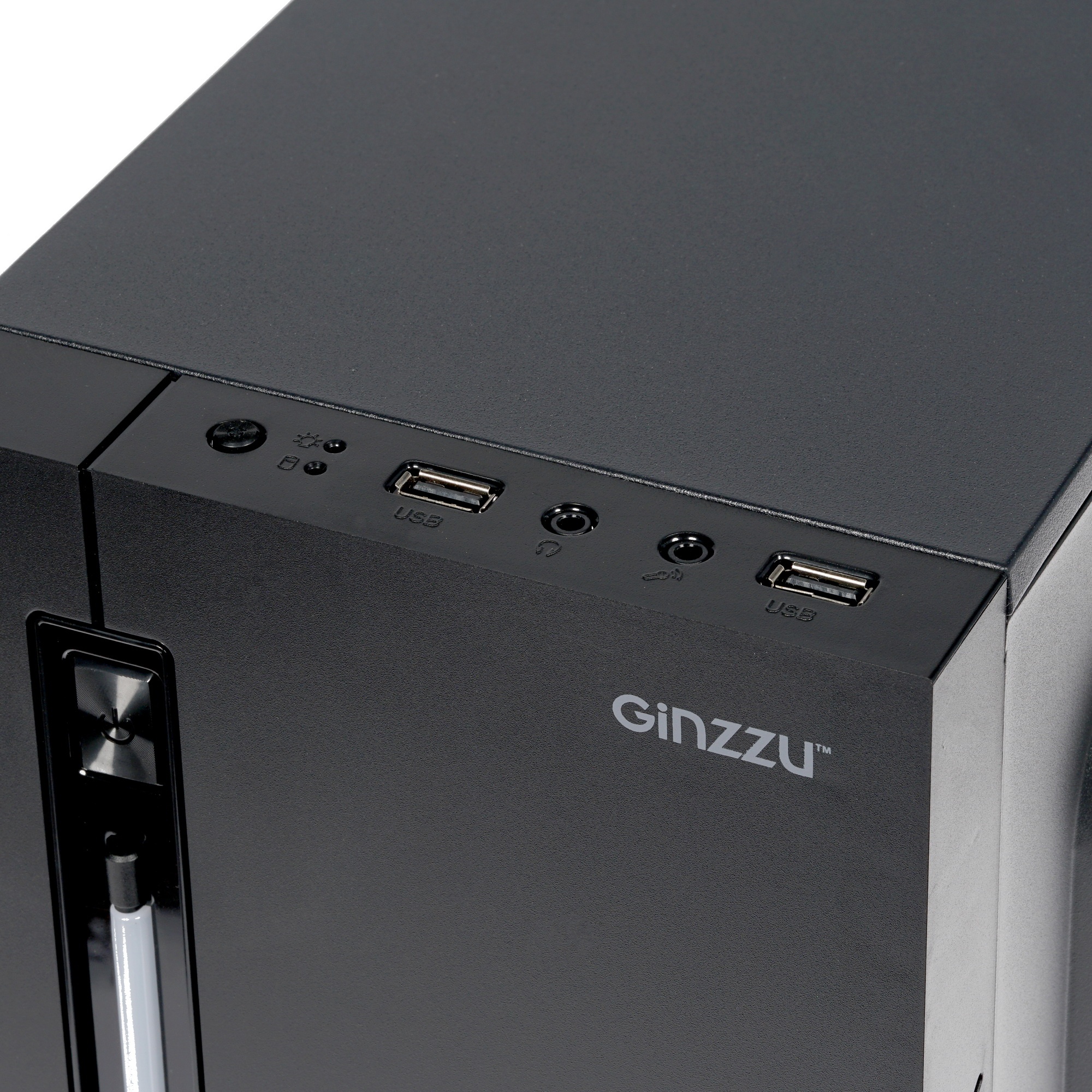 Компьютерный корпус Ginzzu D350 2*USB 2.0,AU RGB w/o PSU