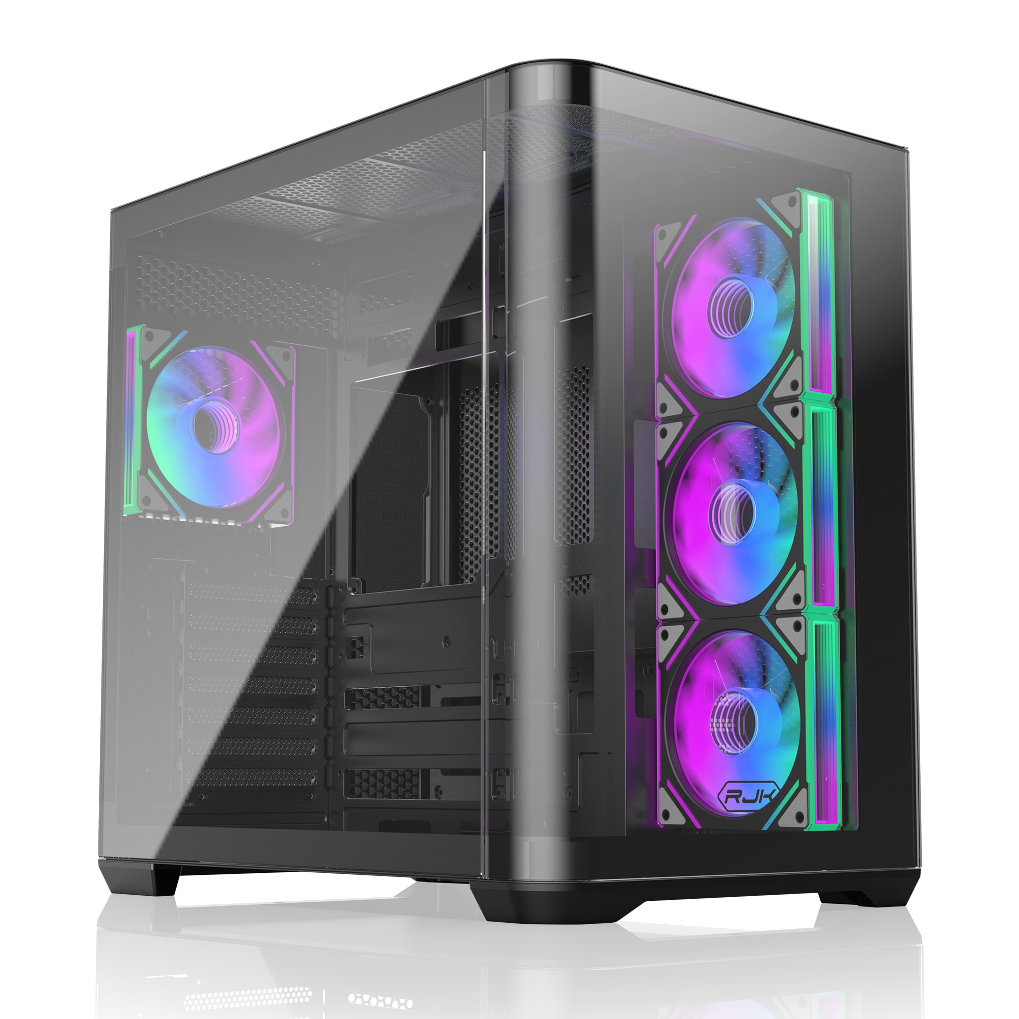 Корпус без блока питания/ Case Raijintek ATREUS BT4, Midi-Tower, TG, 4x120mm ARGB, 2xUSB-A 3.0 + 1xU