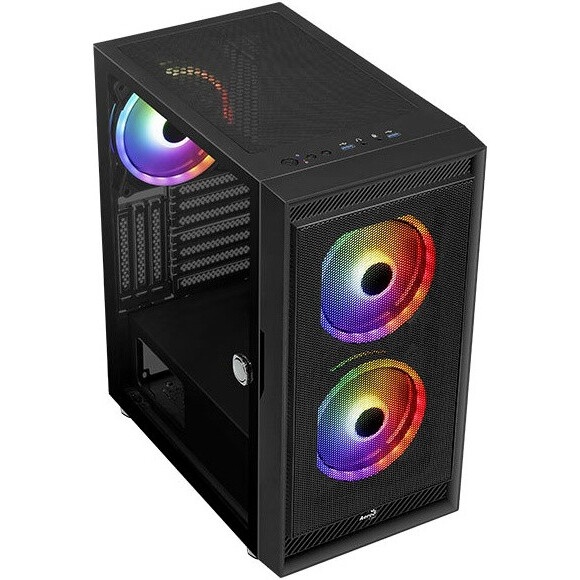 Компьютерный корпус Aerocool / Formula Graphite-G-BK-v2 черный без БП ATX 3x140mm 2xUSB3.0 audio