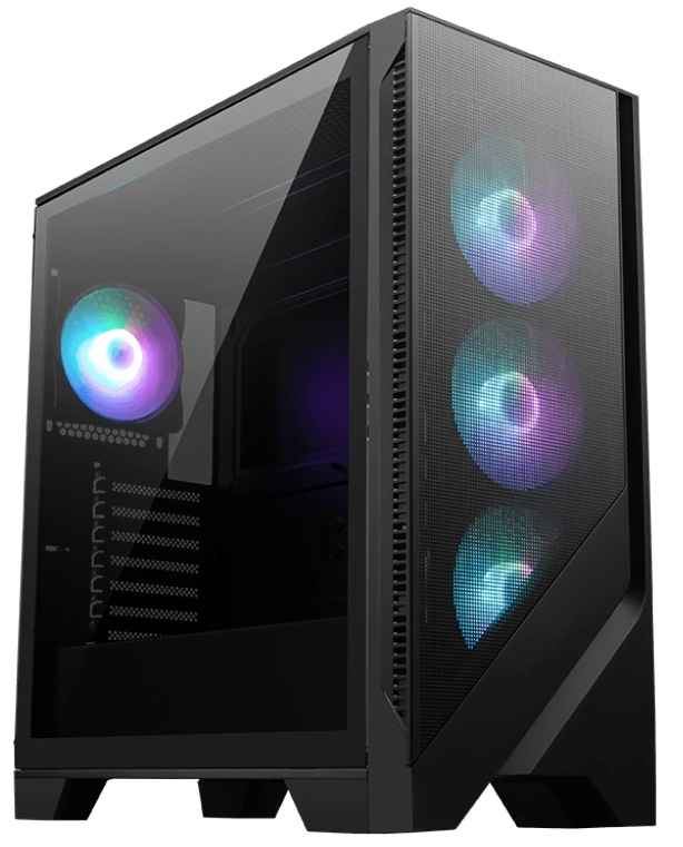 Компьютерный корпус MSI MAG Forge 321R Airflow черный без БП ATX 4x120mm 2xUSB3.0 1xUSB3.1 audio bot