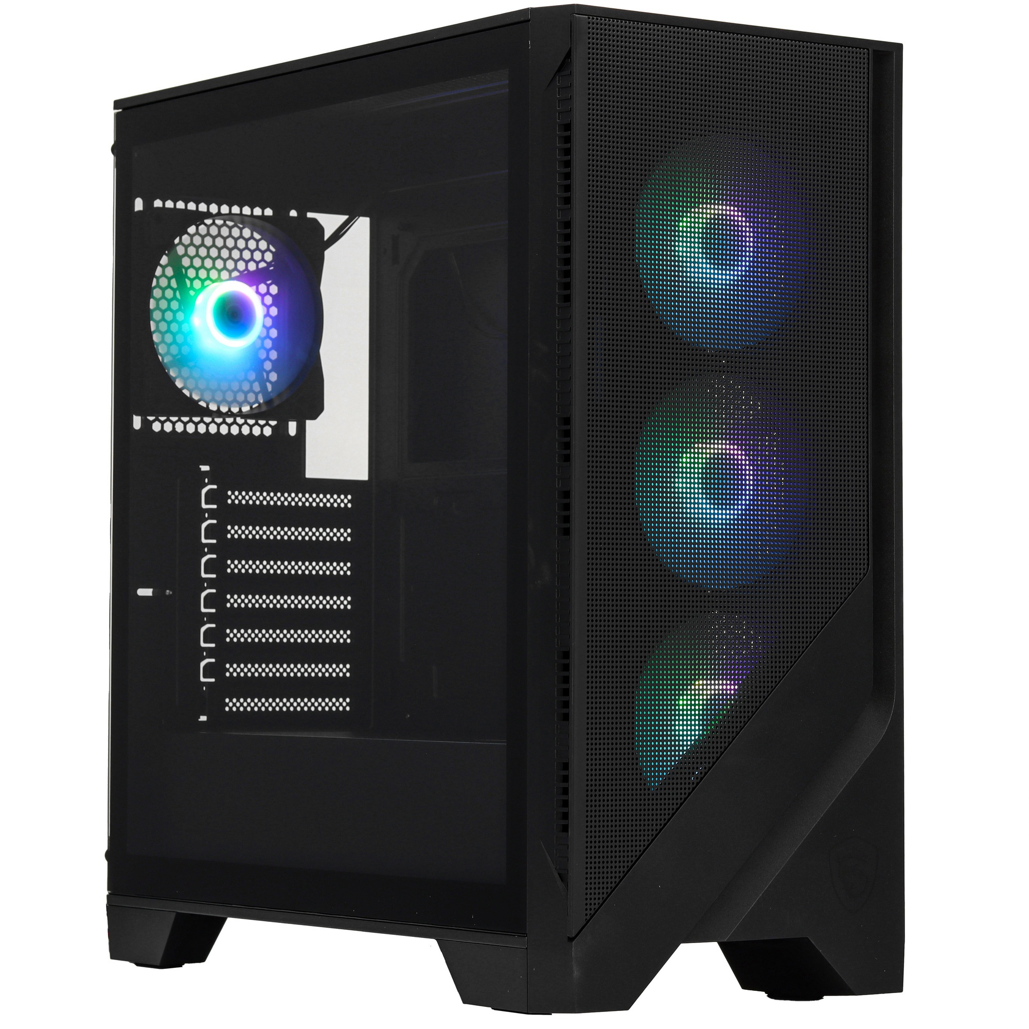 Компьютерный корпус MSI MAG Forge 321R Airflow черный без БП ATX 4x120mm 2xUSB3.0 1xUSB3.1 audio bot