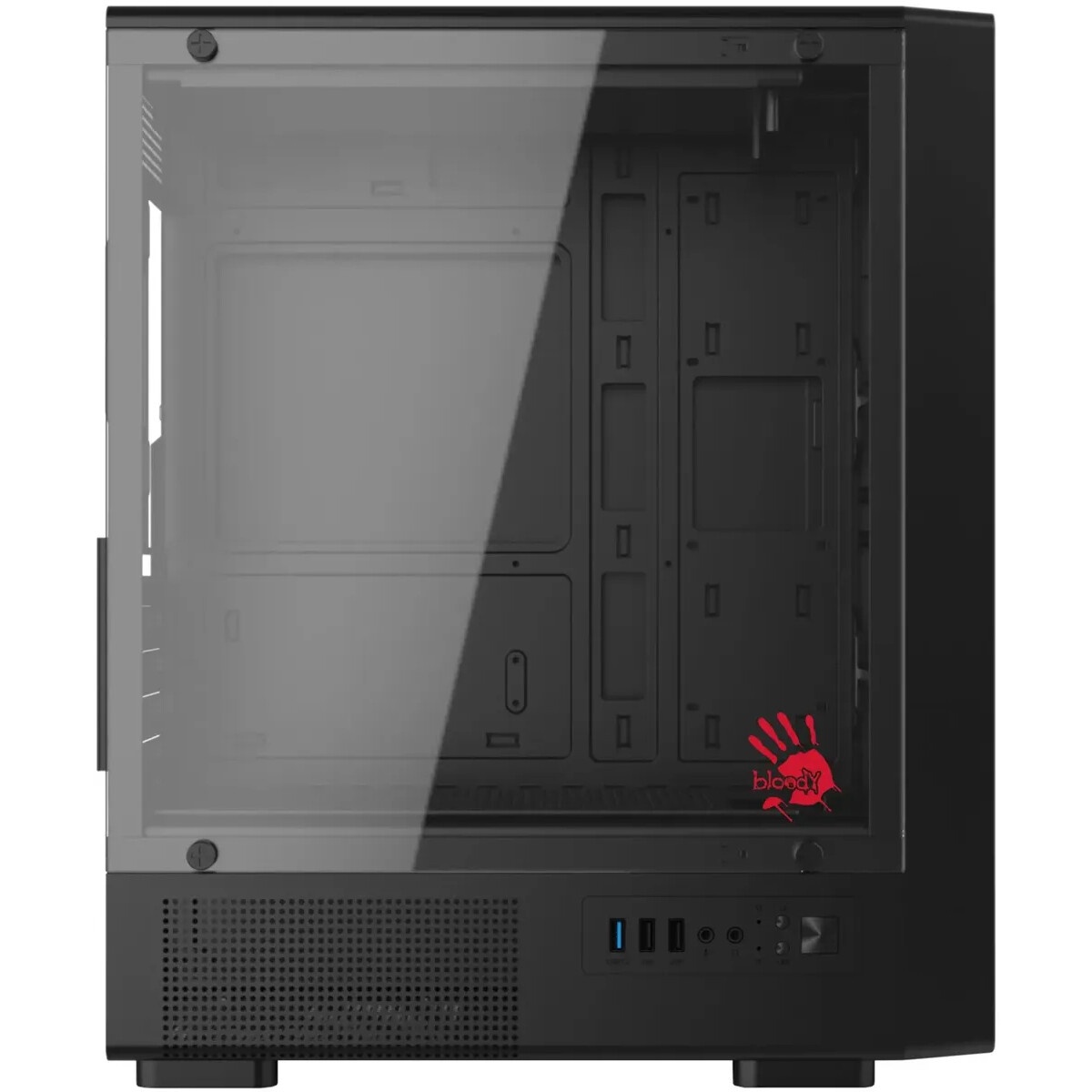 Корпус Bloody BD-CC118 черный без БП mATX 8x120mm 2xUSB2.0 1xUSB3.0 audio bott PSU