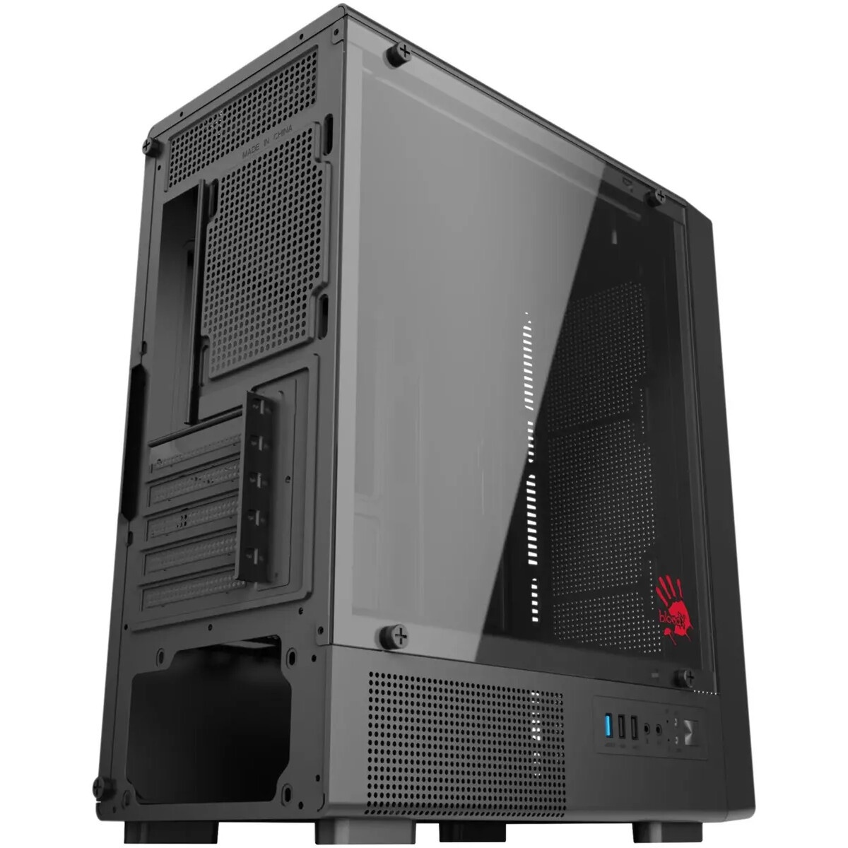 Корпус Bloody BD-CC118 черный без БП mATX 8x120mm 2xUSB2.0 1xUSB3.0 audio bott PSU