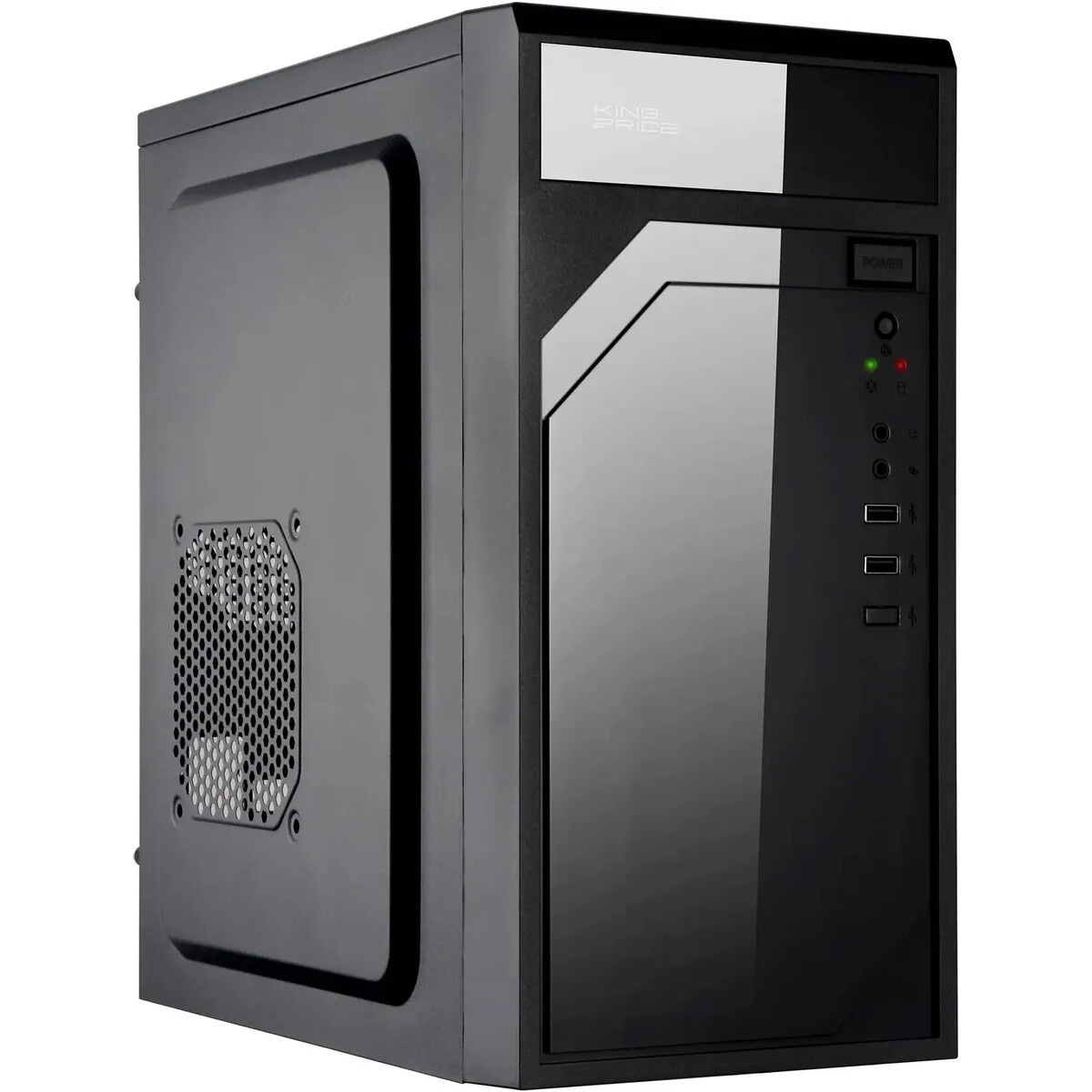 Компьютерный корпус KingPrice KPCC-MN208 черный без БП mATX 1x80mm 2x120mm 2xUSB2.0 audio