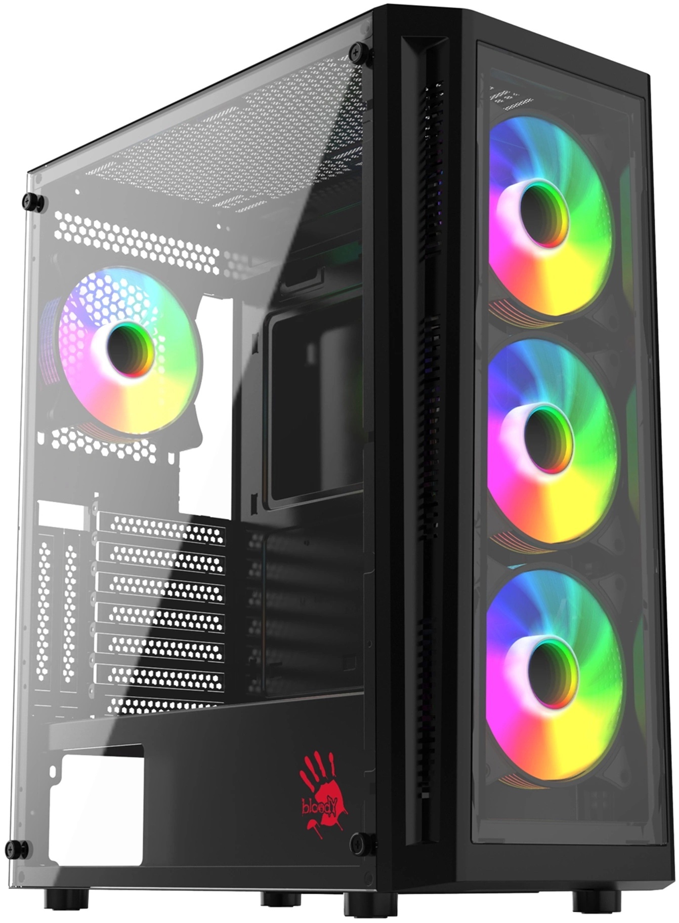 Корпус Bloody BD-CC120F черный без БП ATX 8x120mm 1xUSB2.0 1xUSB3.0 audio bott PSU
