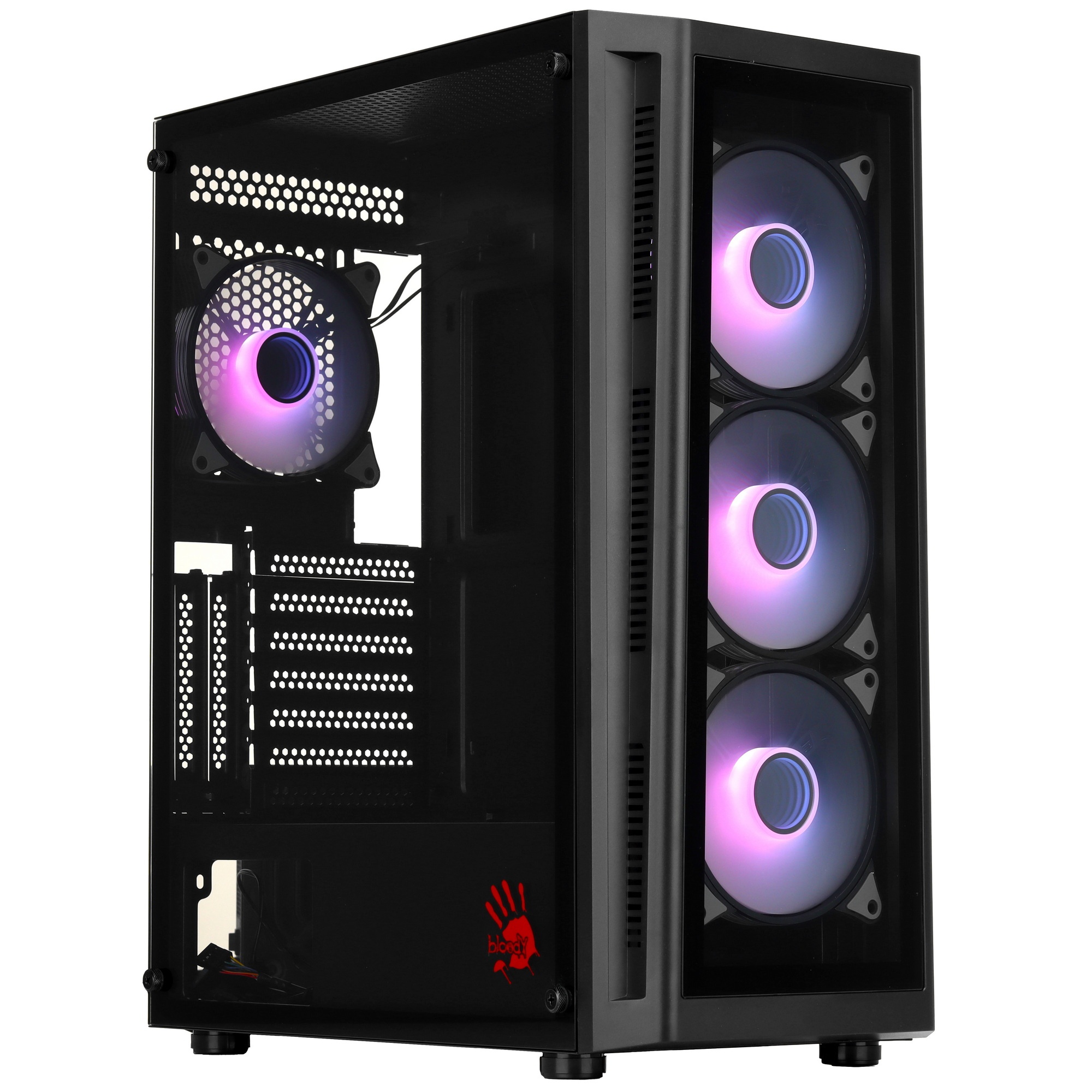 Корпус Bloody BD-CC120F черный без БП ATX 8x120mm 1xUSB2.0 1xUSB3.0 audio bott PSU
