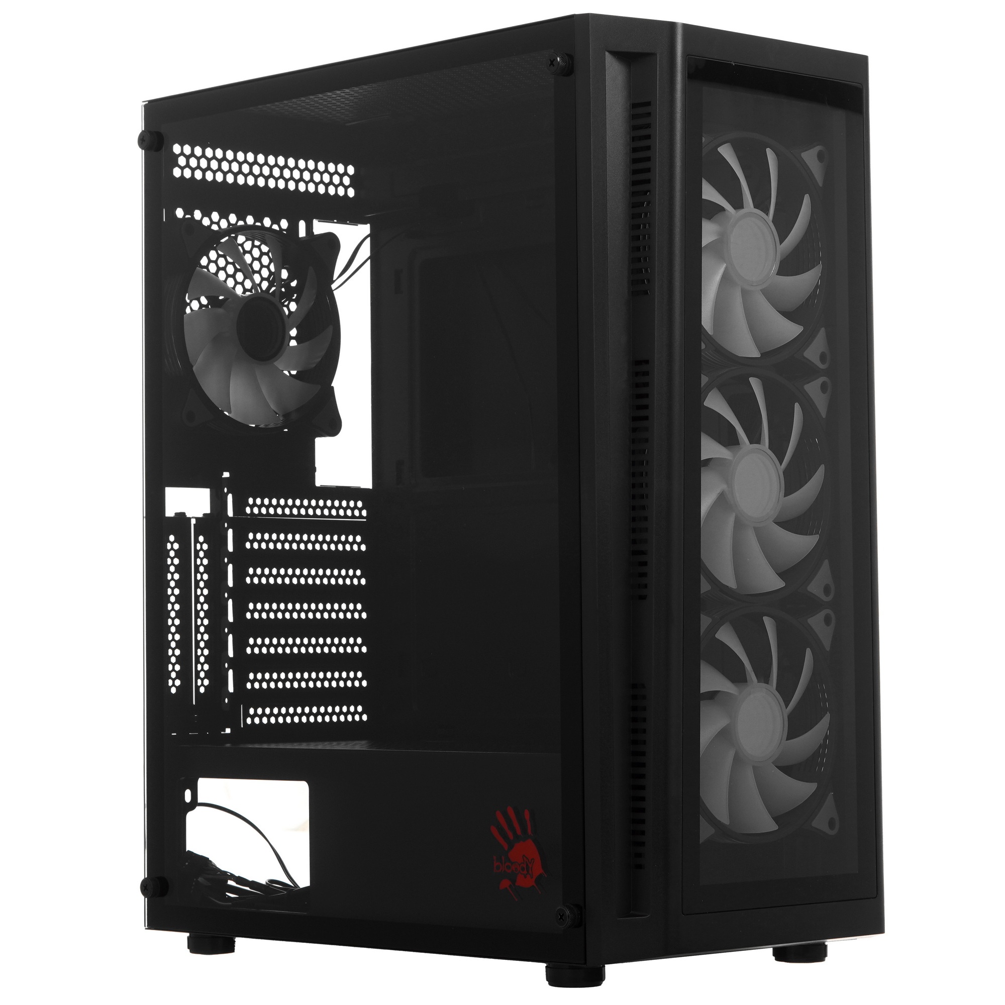 Корпус Bloody BD-CC120F черный без БП ATX 8x120mm 1xUSB2.0 1xUSB3.0 audio bott PSU
