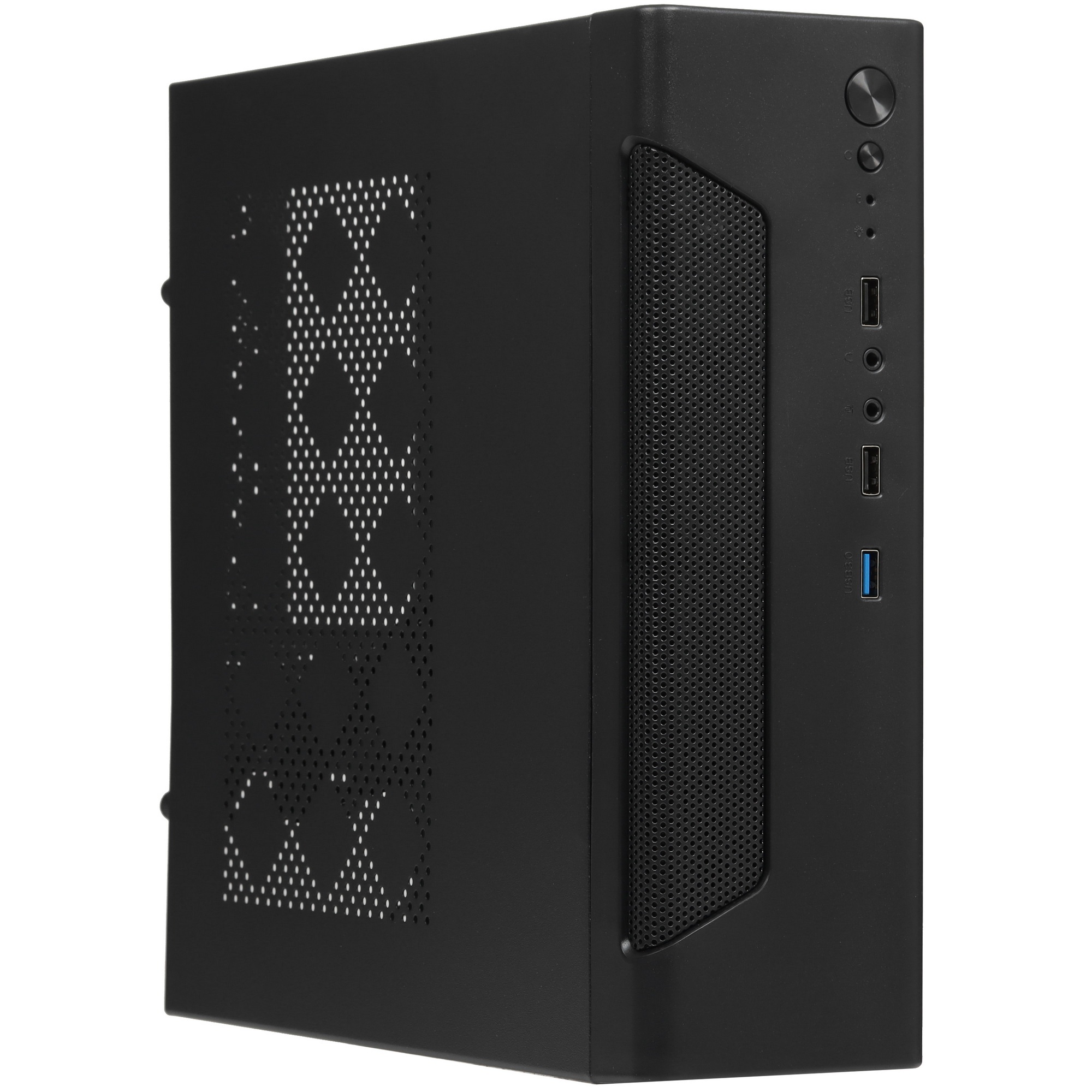 Компьютерный корпус Desktop ExeGate EX294018RUS FL-102 (mini-ITX, без БП, 2*USB+1*USB3.0, аудио, чер