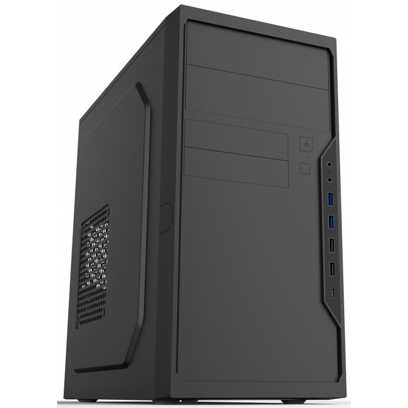 Компьютерный корпус Foxline FL-733R-FZ450R-U32C-PH mATX case, black, w/PSU 450W 12cm, w/2xUSB2.0, w/