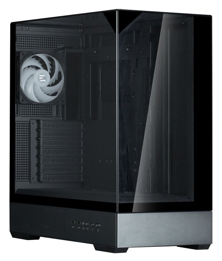 Корпус ZALMAN P40 Prism, ATX, BLACK, WINDOW, 2x3.5", 3x2.5", 1xUSB TYPE-C, 2xUSB3.0, REAR 1x120mm AR