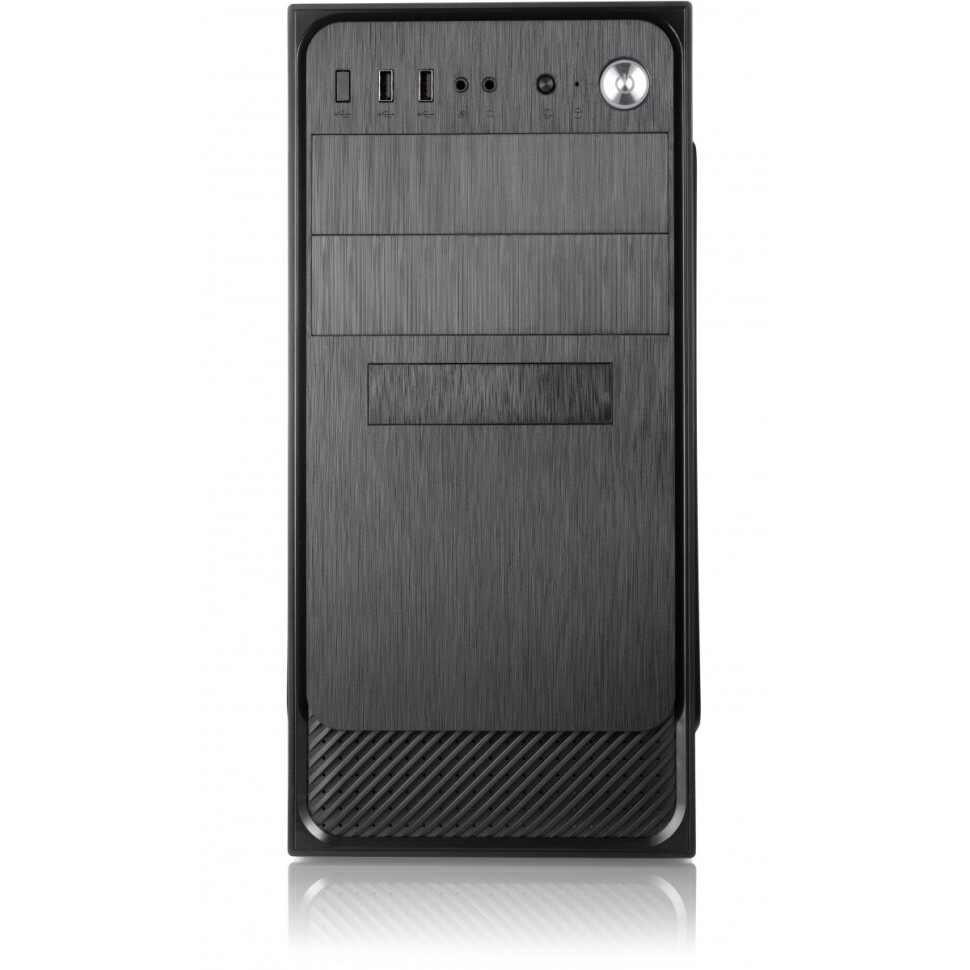 Компьютерный корпус с блоком питания 450Вт. Сase Forza mATX, 450W, 2xUSB3.0, Black, w/o FAN, 12 cm f