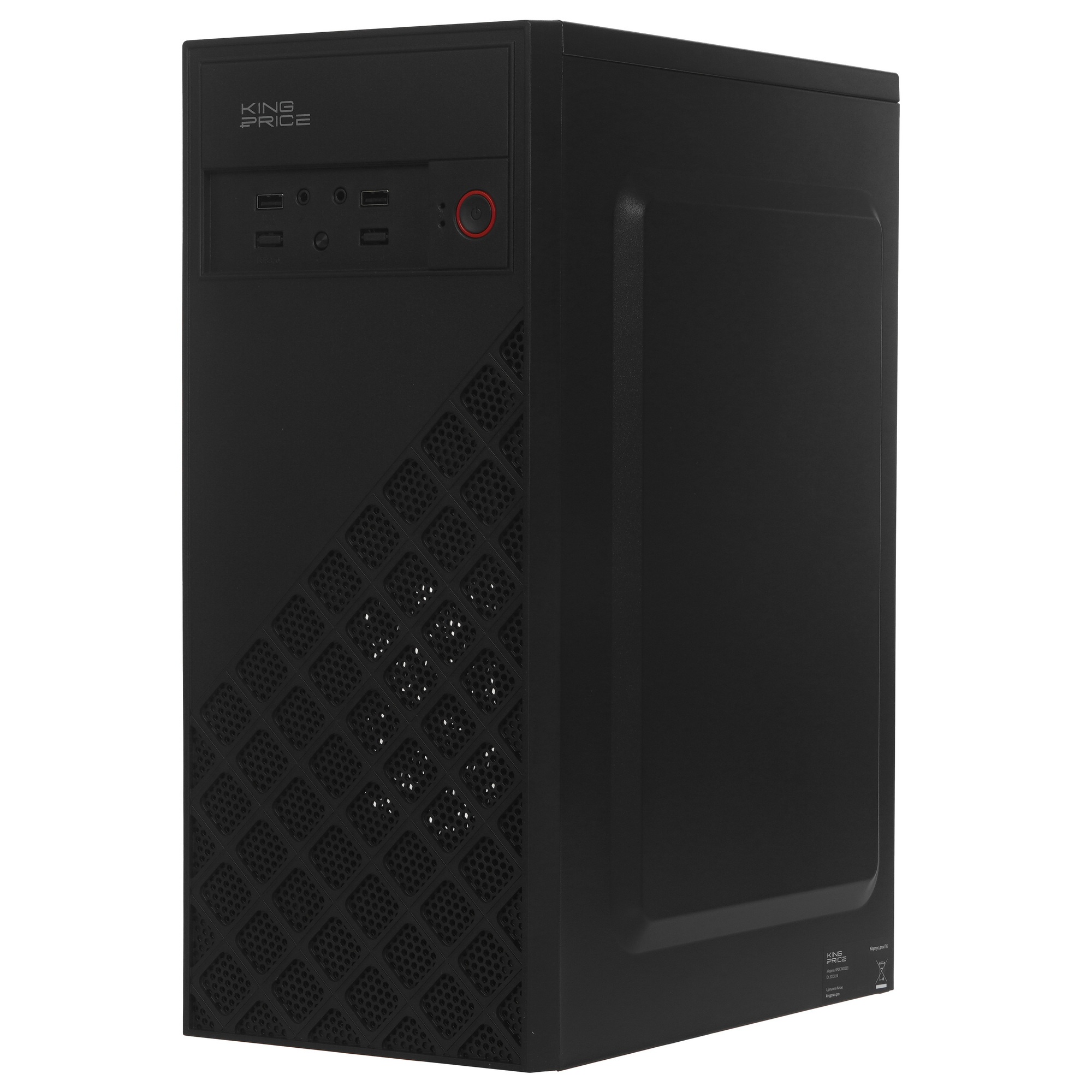 Корпус KingPrice KPCC-MD203 черный без БП ATX 1x80mm 3x120mm 2xUSB2.0 audio
