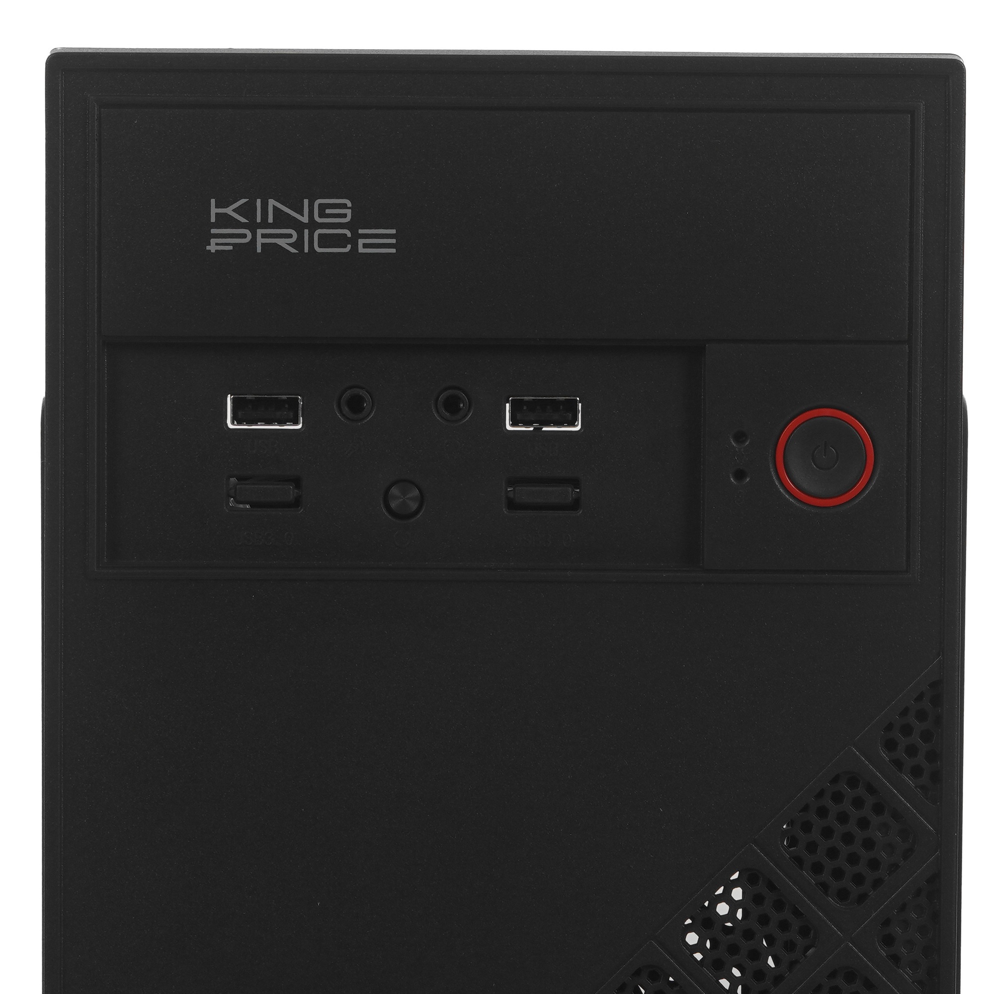 Корпус KingPrice KPCC-MD203 черный без БП ATX 1x80mm 3x120mm 2xUSB2.0 audio