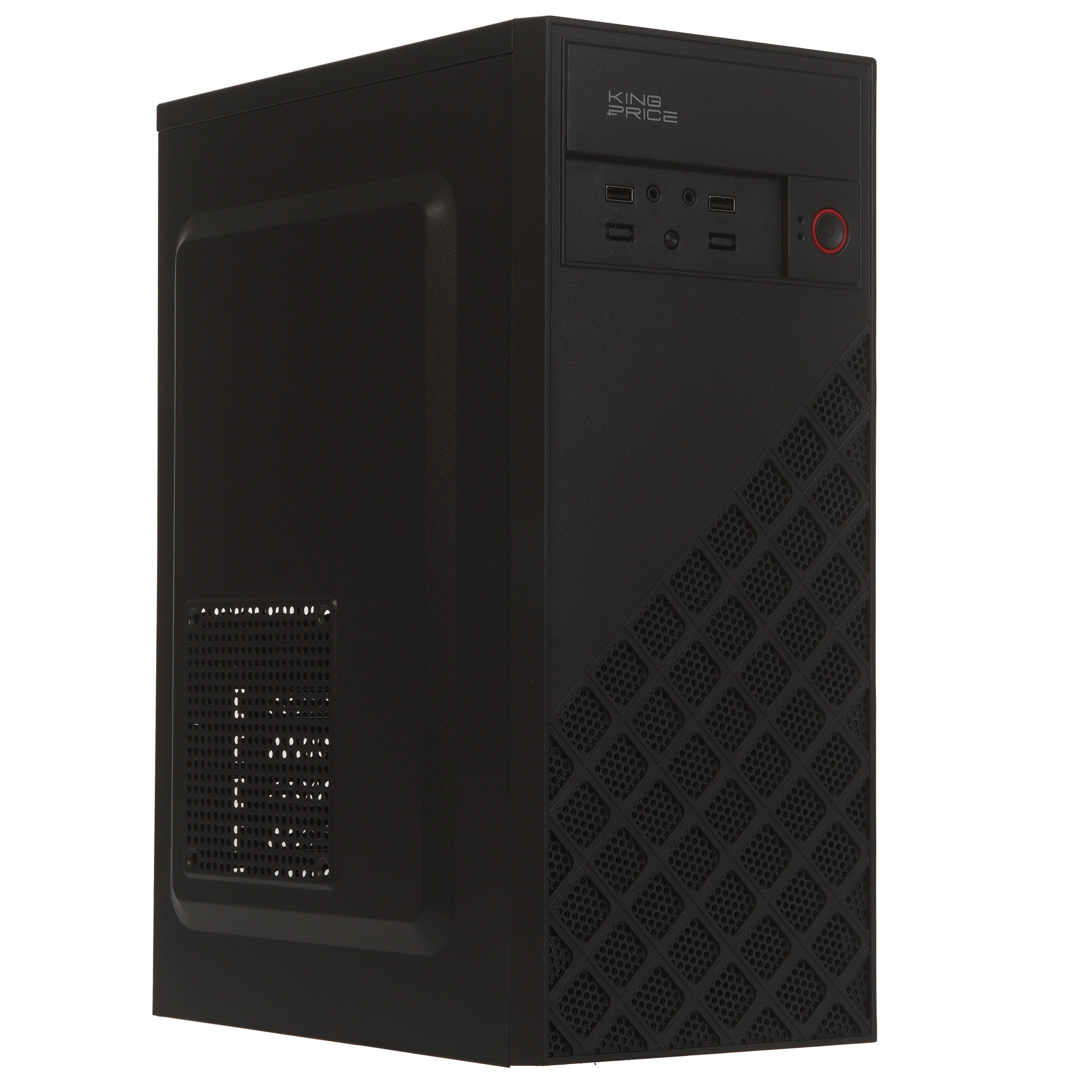 Корпус KingPrice KPCC-MD203 черный без БП ATX 1x80mm 3x120mm 2xUSB2.0 audio