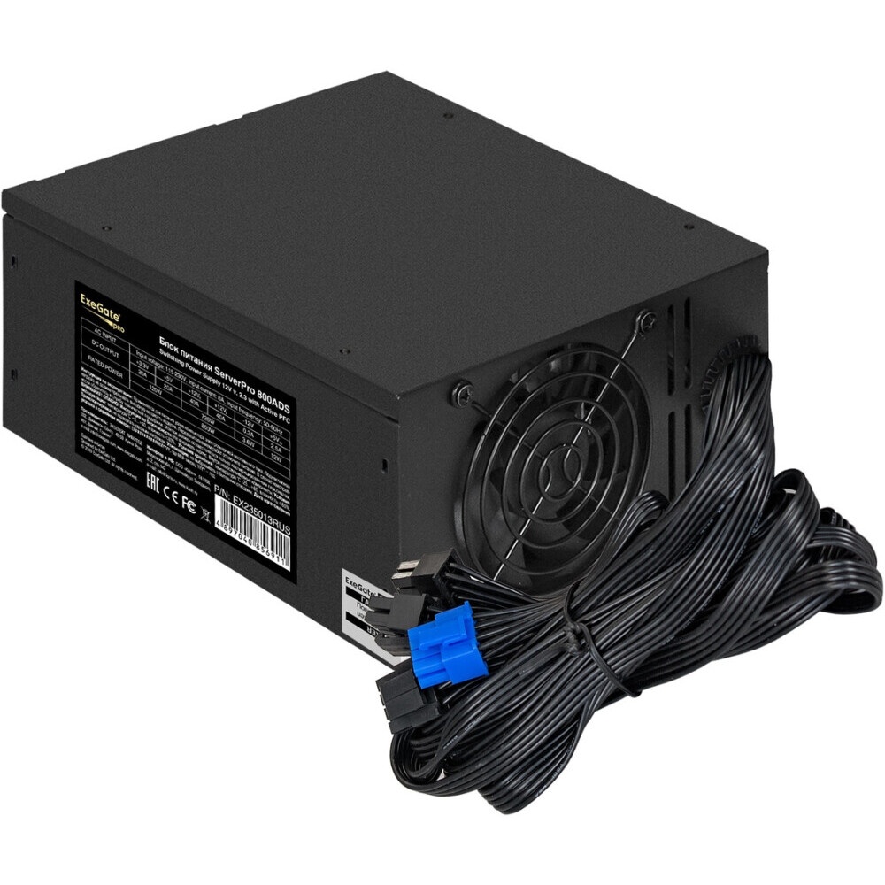 Серверный корпус ExeGate Pro 2U350-33, RM 19", высота 2U, глубина 350, БП 800ADS, 2*USB+1* USB3.0