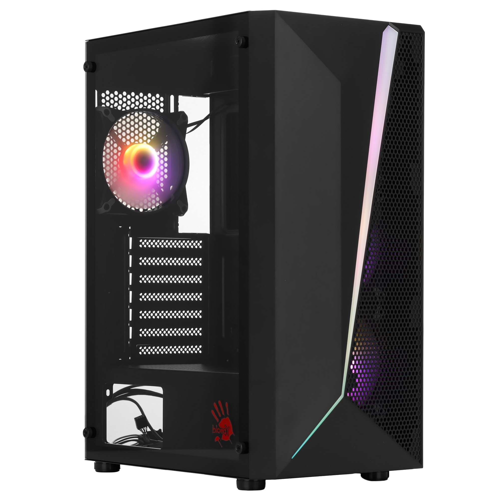 Корпус Bloody BD-CC106F черный без БП ATX 4x120mm 1xUSB2.0 1xUSB3.0 audio bott PSU