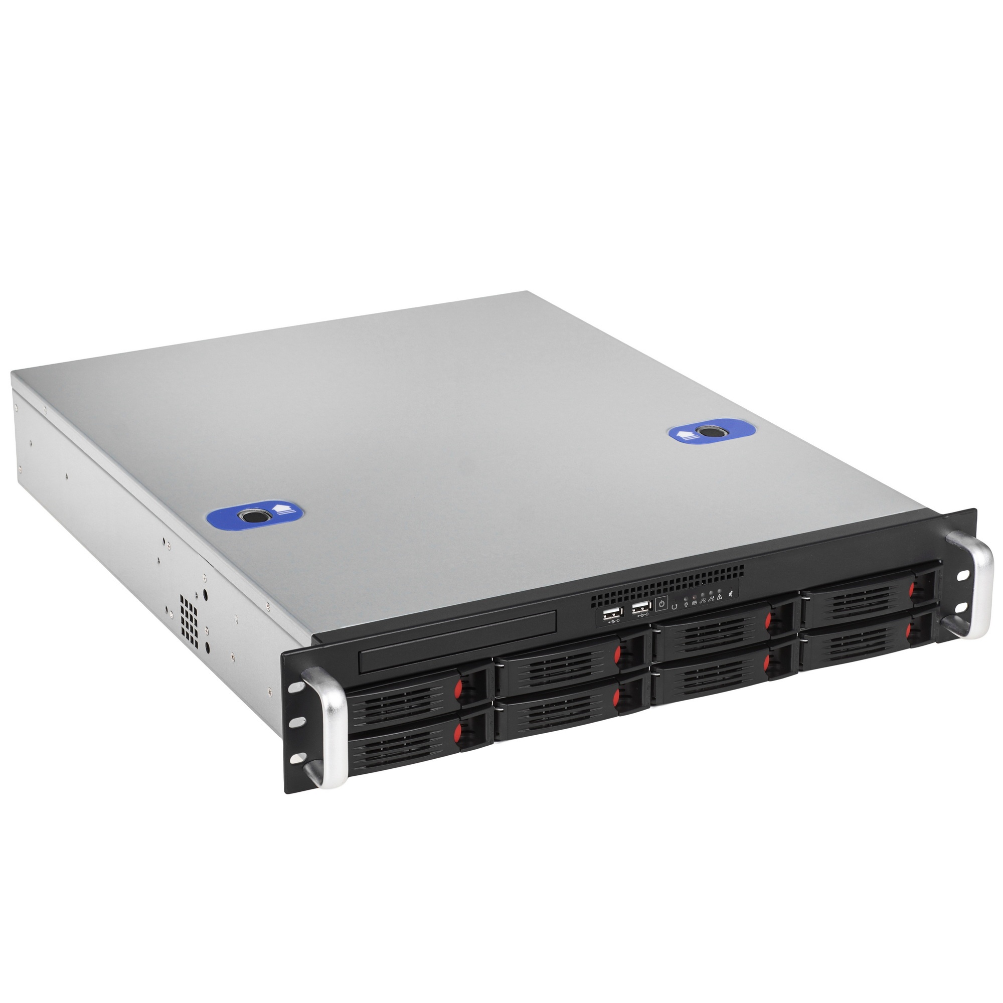 Серверный корпус ExeGate Pro EX281293RUS 2U550-HS08 RM 19", высота 2U, глубина 550, БП 1U-800ADS, 8
