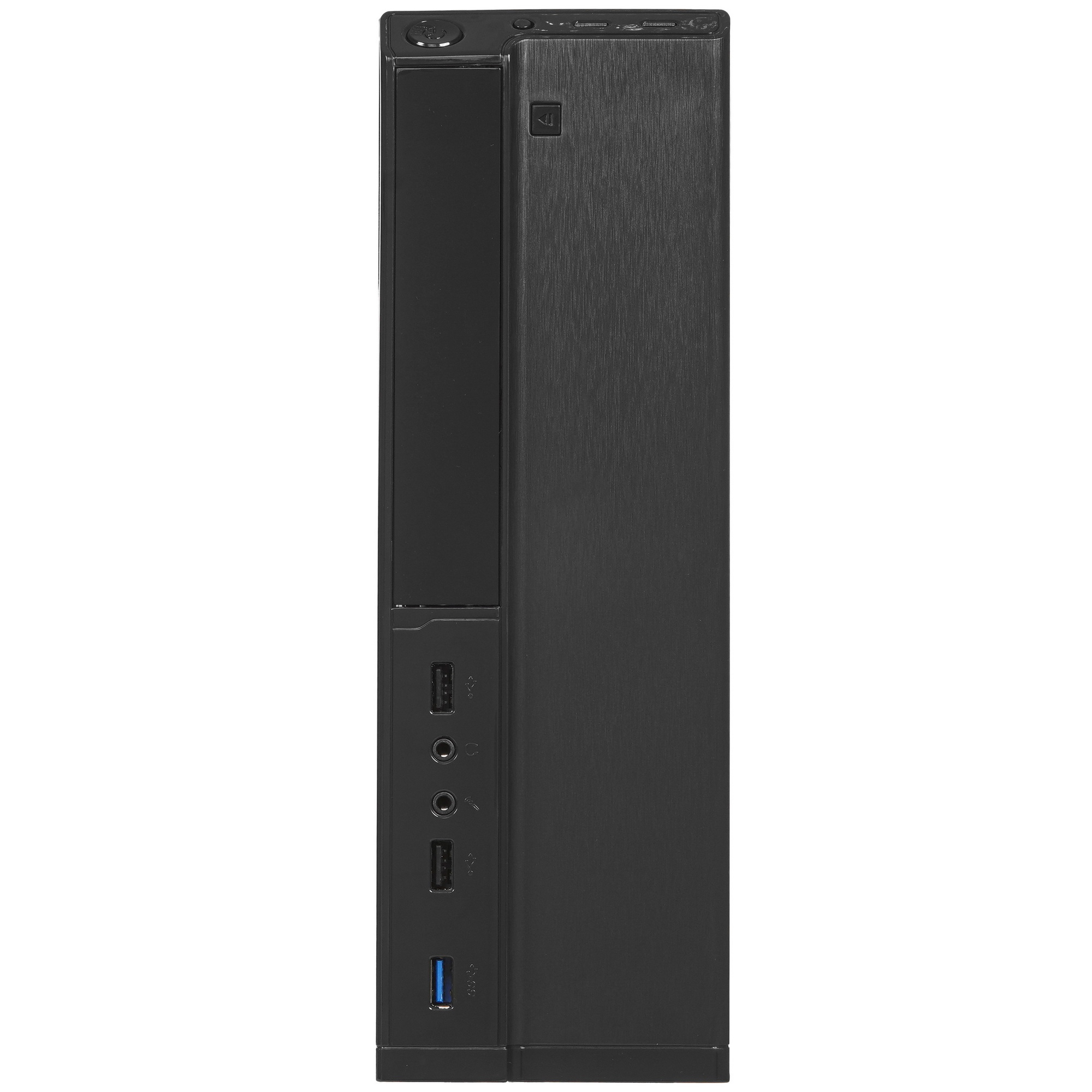 Компьютерный корпус Desktop ExeGate MI-207U (mini-ITX/mATX, без БП, 2*USB+1*USB3.0, аудио, черный)