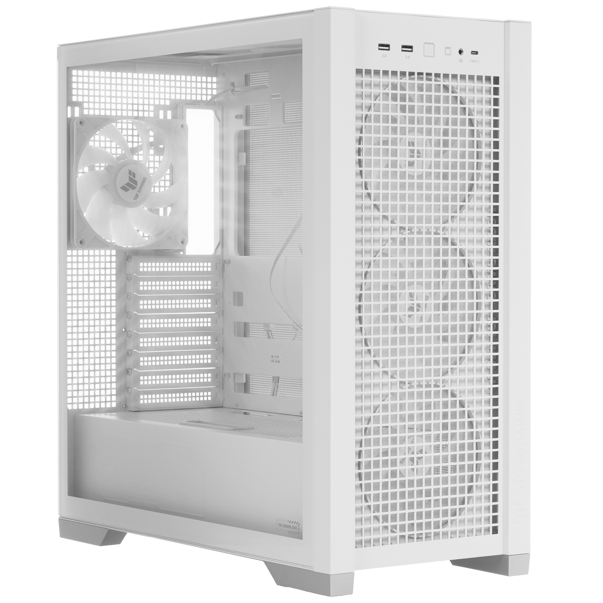 Корпус ASUS TUF GAMING GT302 TG ARGB WHITE/ GT302/ARGB FANS/WHT (90DC00I3-B19000)