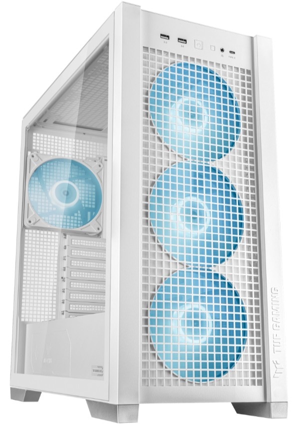 Корпус ASUS TUF GAMING GT302 TG ARGB WHITE/ GT302/ARGB FANS/WHT (90DC00I3-B19000)