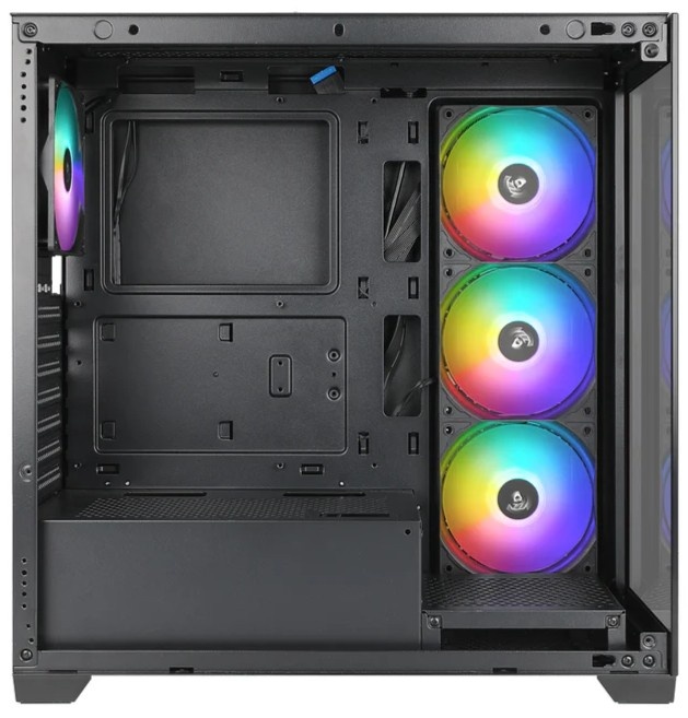 Корпус Azza Neptune черный без БП ATX 5x120mm 2x140mm 2xUSB2.0 1xUSB3.0 audio bott PSU
