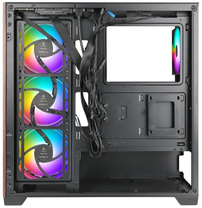Корпус Azza Neptune черный без БП ATX 5x120mm 2x140mm 2xUSB2.0 1xUSB3.0 audio bott PSU
