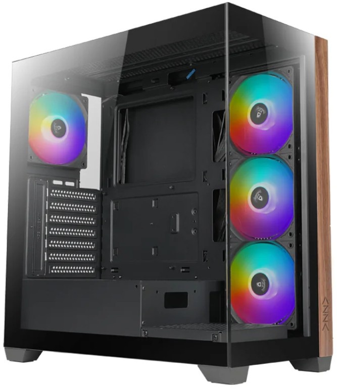 Корпус Azza Neptune черный без БП ATX 5x120mm 2x140mm 2xUSB2.0 1xUSB3.0 audio bott PSU