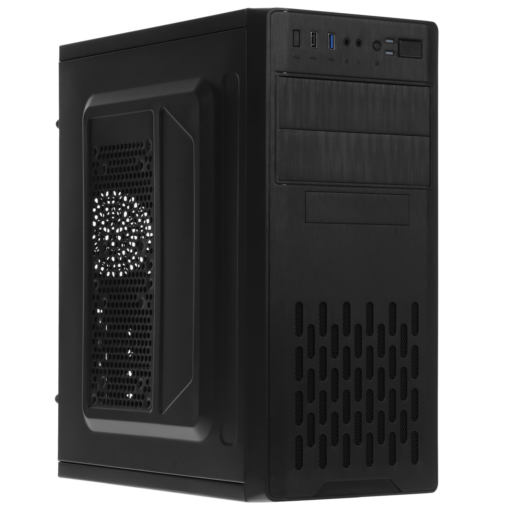 Компьютерный корпус Miditower ExeGate CP-606U-AB500 (ATX, AB500 с вент. 8см, 1*USB+1*USB3.0, аудио)