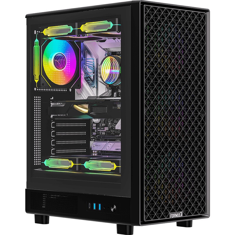 Компьютерный корпус Aerocool / Formula MANA DYNAMIC черный без БП ATX 6x120mm 2xUSB3.0 1xUSB3.1 audi
