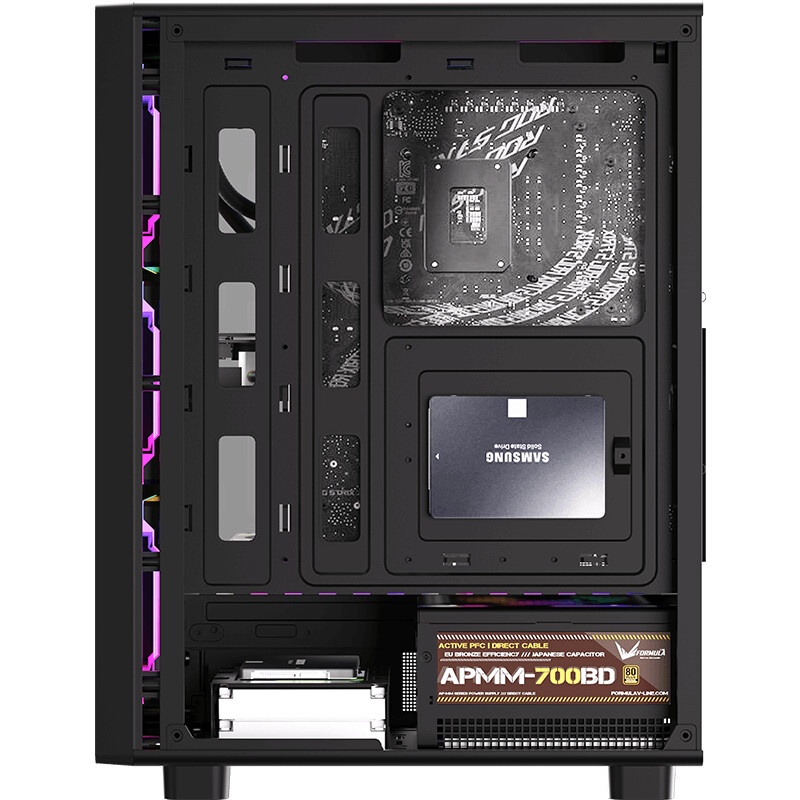 Компьютерный корпус Aerocool / Formula MANA DYNAMIC черный без БП ATX 6x120mm 2xUSB3.0 1xUSB3.1 audi