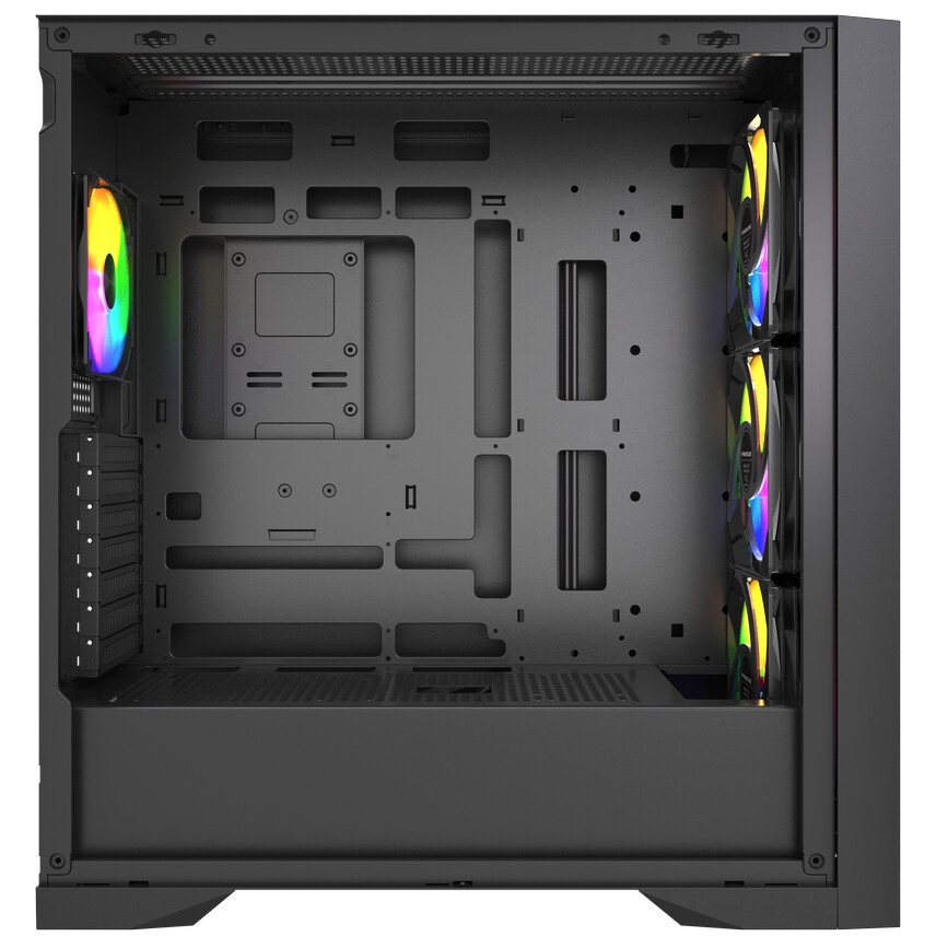 Компьютерный корпус Deepcool TESSERACT BF (DP-CCATX-TSRBFBK), без БП, черно-синий, ATX, видеокарта д