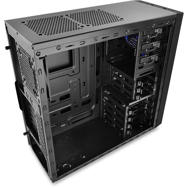 Компьютерный корпус Deepcool TESSERACT BF (DP-CCATX-TSRBFBK), без БП, черно-синий, ATX, видеокарта д