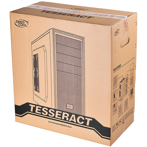 Компьютерный корпус Deepcool TESSERACT BF (DP-CCATX-TSRBFBK), без БП, черно-синий, ATX, видеокарта д