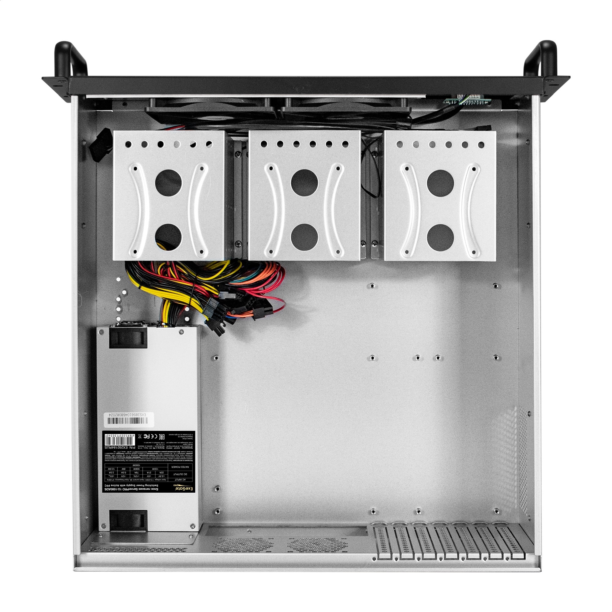 Серверный корпус ExeGate Pro 3U450-12 (RM 19", высота 3U, глубина 450, БП 1U-1000ADS, 2*USB)