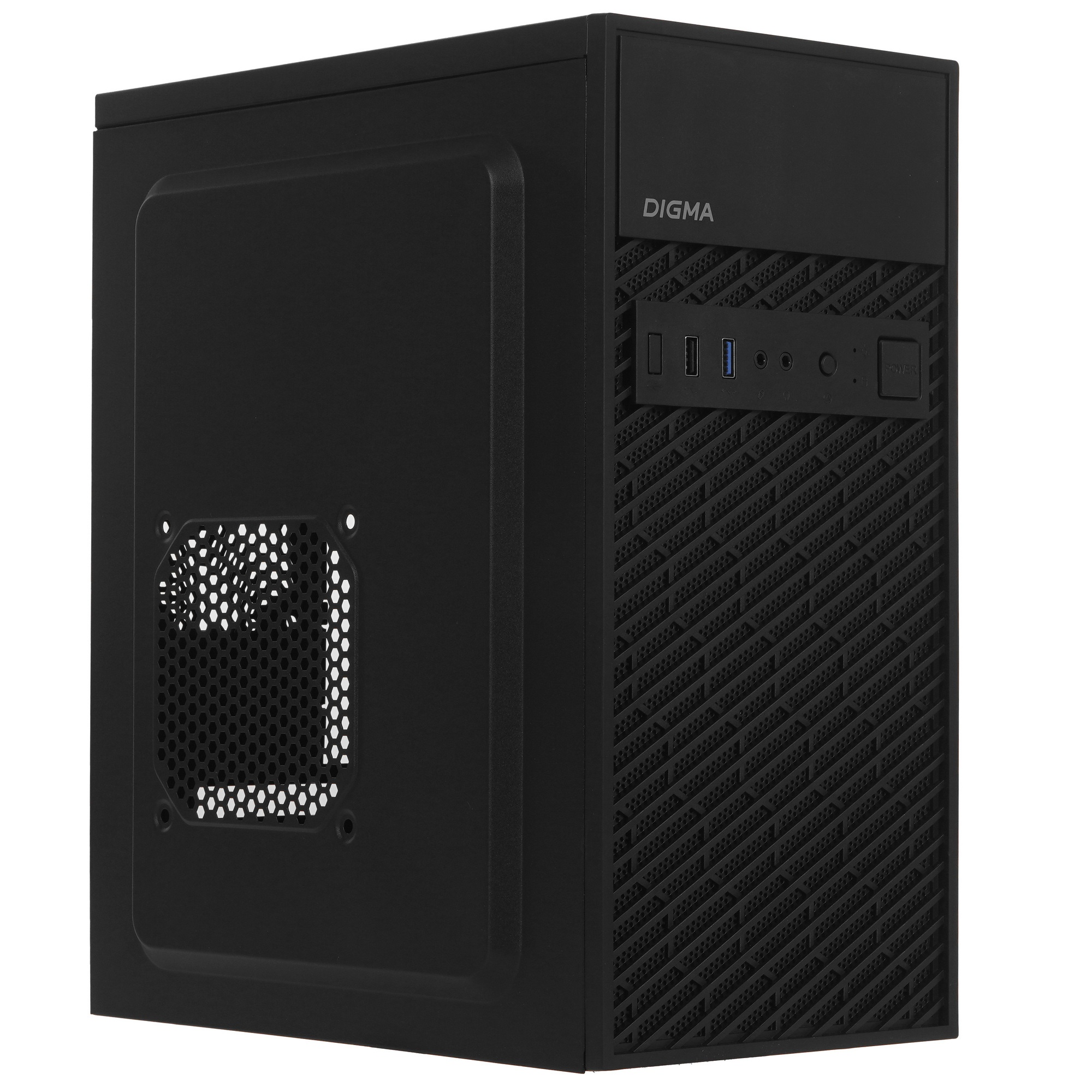 Компьютерный корпус Digma DCC-MN303 черный без БП mATX 1x80mm 2x120mm 1xUSB2.0 1xUSB3.0 audio