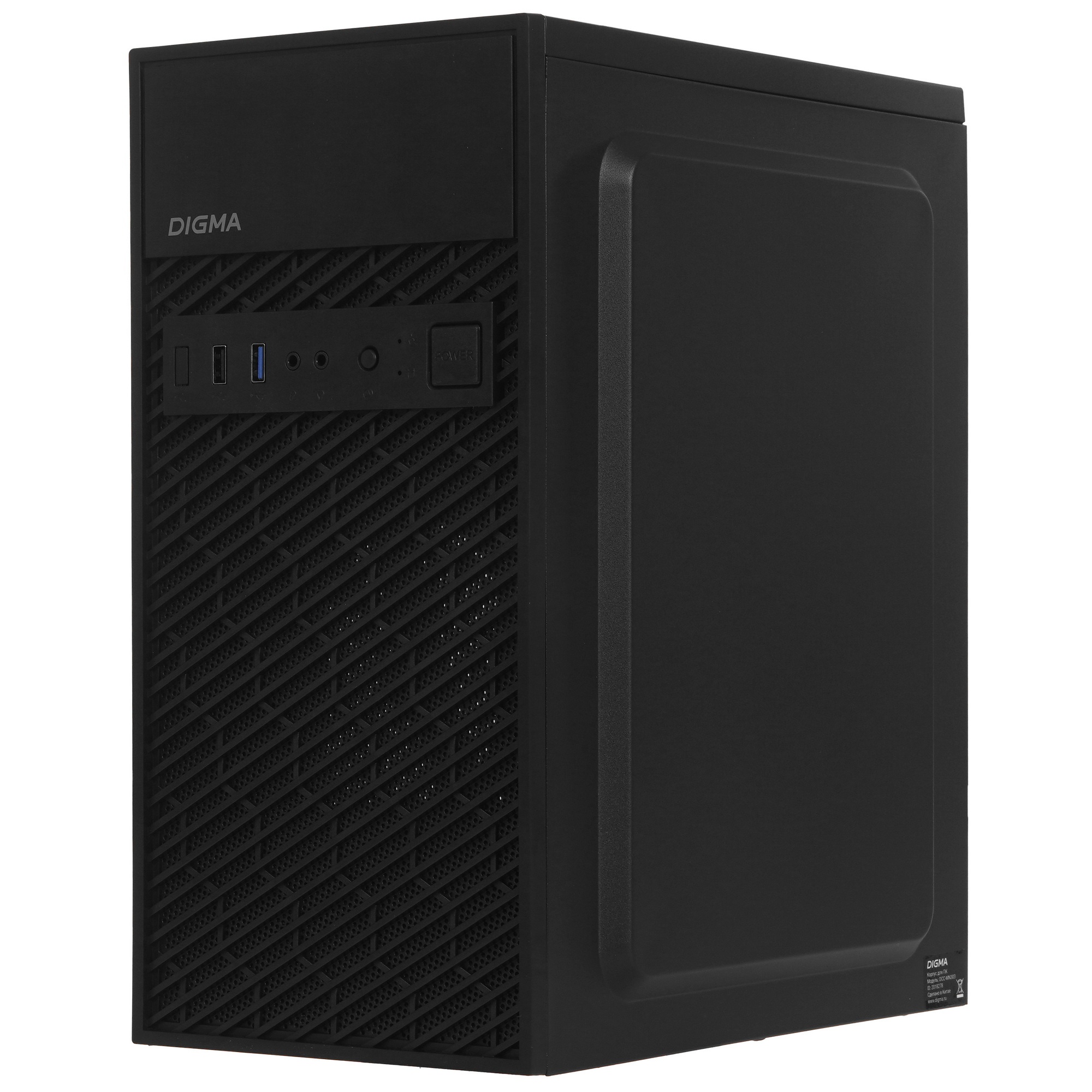 Компьютерный корпус Digma DCC-MN303 черный без БП mATX 1x80mm 2x120mm 1xUSB2.0 1xUSB3.0 audio