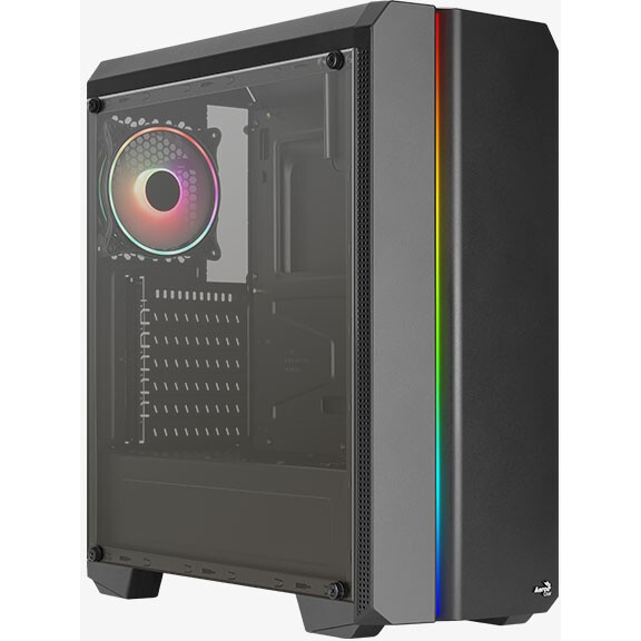 Компьютерный корпус MidiTower Aerocool / Formula GENESIS-G-BK-v2 (ATX, USB3x2, USB2x2, ARGB fan x1,