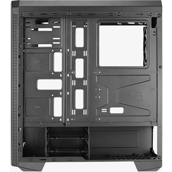 Компьютерный корпус MidiTower Aerocool / Formula GENESIS-G-BK-v2 (ATX, USB3x2, USB2x2, ARGB fan x1,