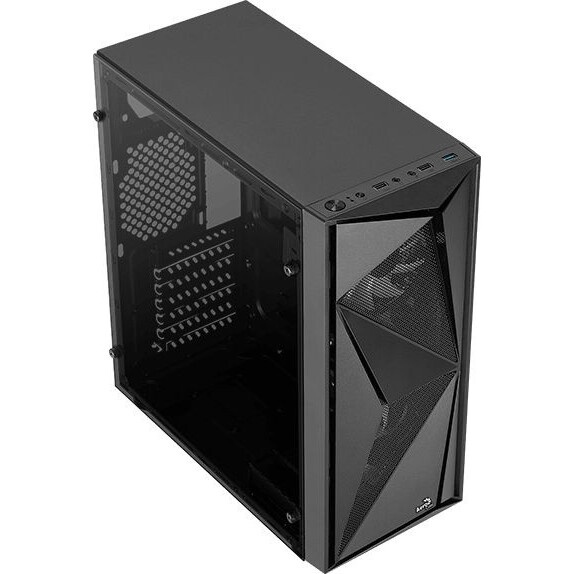Компьютерный корпус MidiTower Aerocool / Formula GENESIS-G-BK-v2 (ATX, USB3x2, USB2x2, ARGB fan x1,