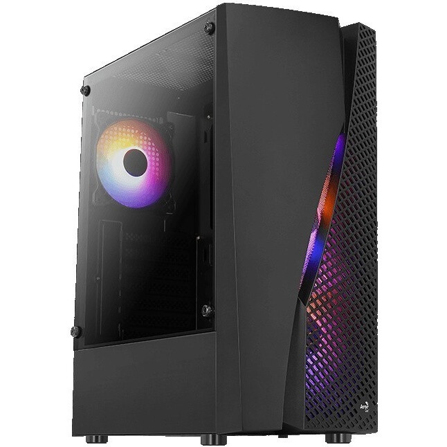Компьютерный корпус MidiTower Aerocool / Formula GENESIS-G-BK-v2 (ATX, USB3x2, USB2x2, ARGB fan x1,