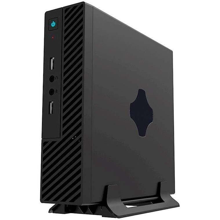Компьютерный корпус Slim Case Powerman ME100S-BK front fan 4cm, 120W adapter, Mini ITX, VESA