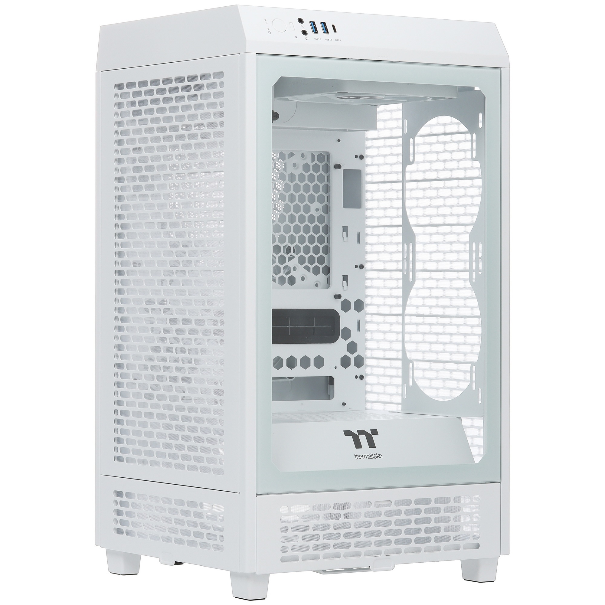Компьютерный корпус Thermaltake The Tower 200 белый без БП miniITX 11x120mm 5x140mm 2xUSB3.0 1xUSB3.