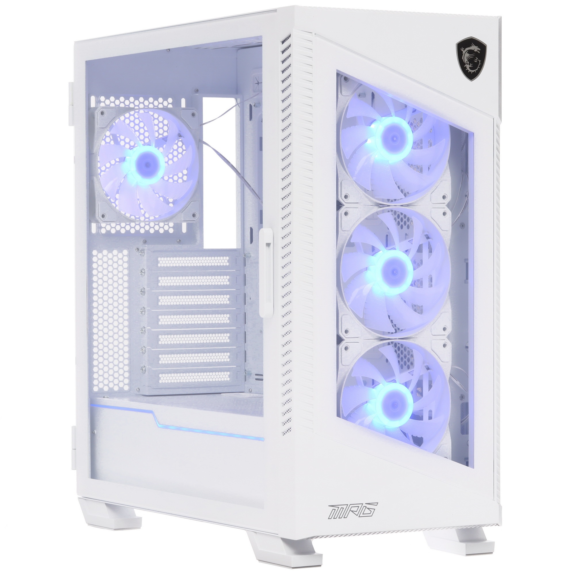 Компьютерный корпус MSI MPG VELOX 100R WHITE, Global, 2xUSB 3.0, 1xType C, 4x120mm ARGB Fan, ARGB