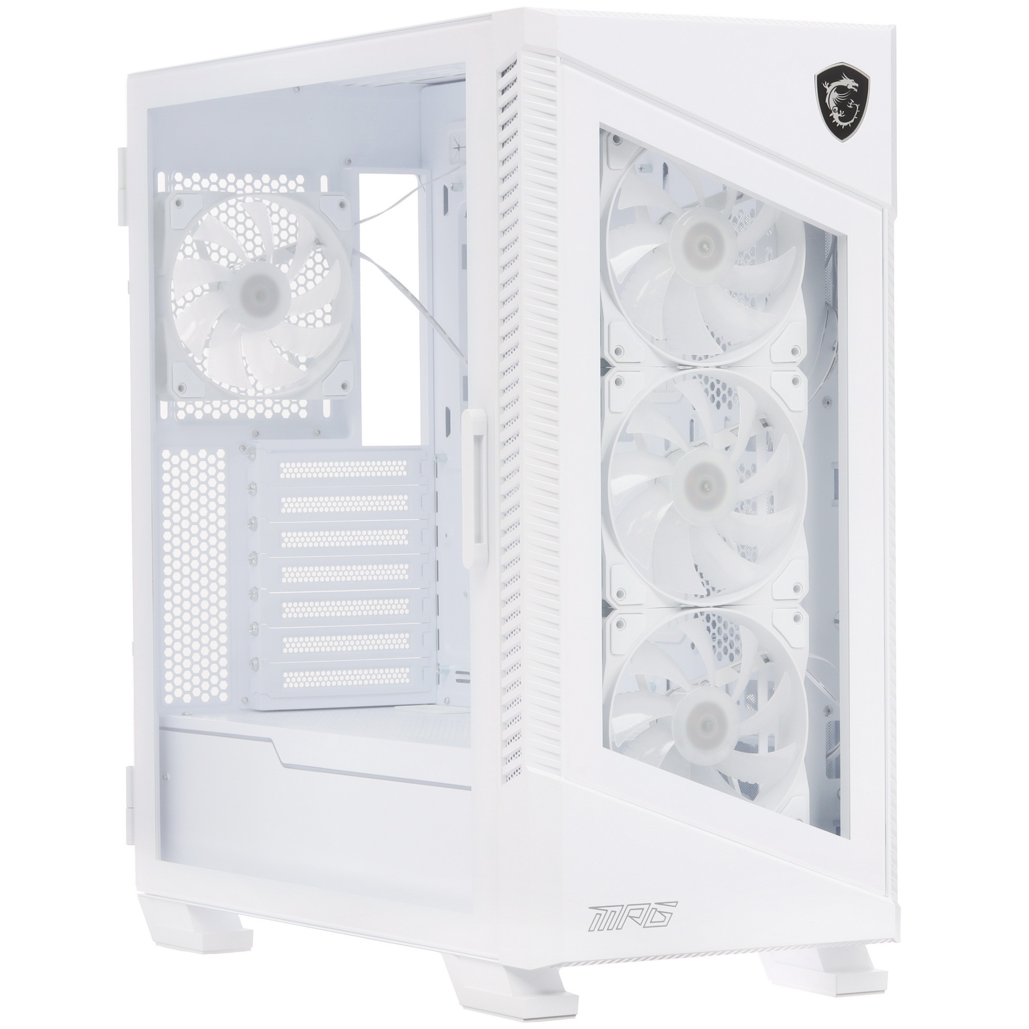 Компьютерный корпус MSI MPG VELOX 100R WHITE, Global, 2xUSB 3.0, 1xType C, 4x120mm ARGB Fan, ARGB
