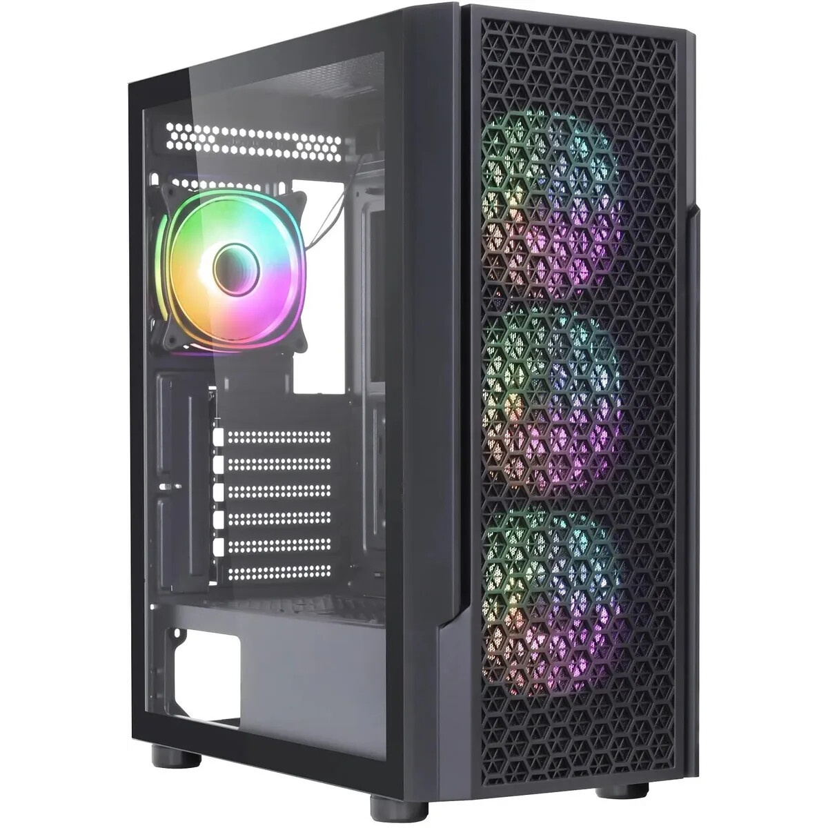 Компьютерный корпус Accord 3407 черный без БП ATX 2xUSB2.0 2xUSB3.0 audio bott PSU