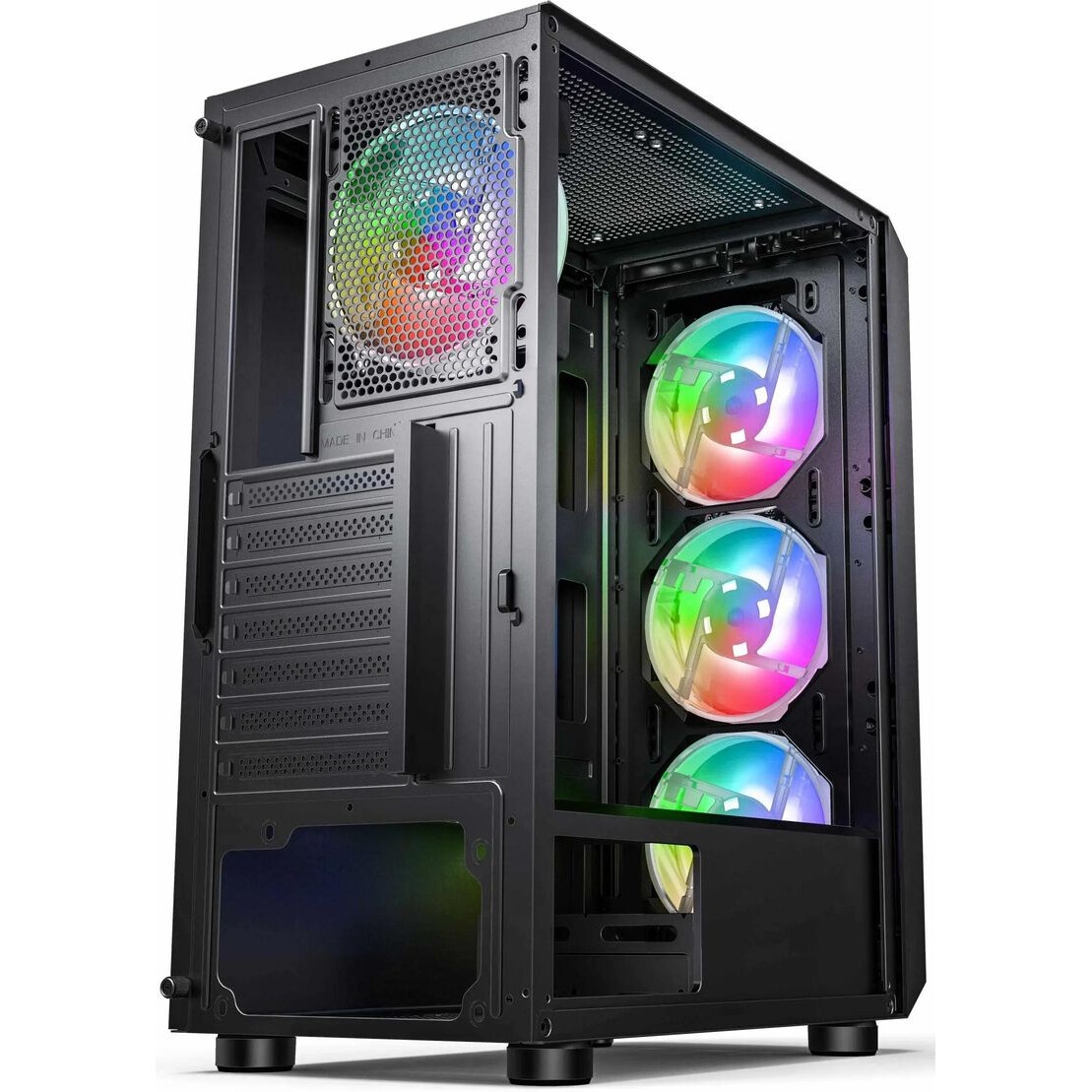 Компьютерный корпус Accord 3407 черный без БП ATX 2xUSB2.0 2xUSB3.0 audio bott PSU