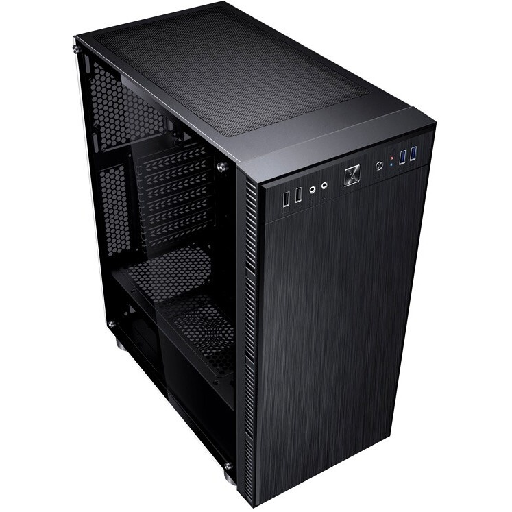 Компьютерный корпус Accord 3407 черный без БП ATX 2xUSB2.0 2xUSB3.0 audio bott PSU