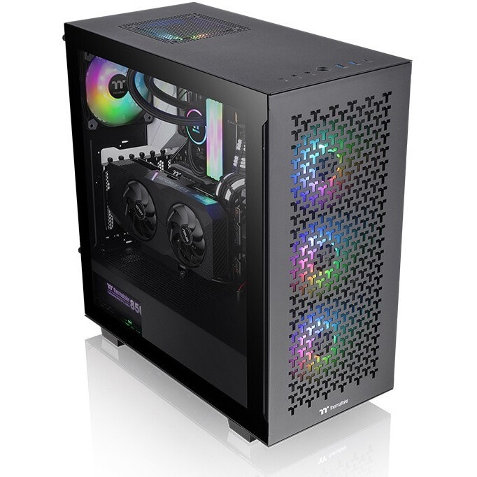 Компьютерный корпус Thermaltake V350 TG ARGB AIR черный без БП ATX 2x120mm 2x140mm 2xUSB2.0 1xUSB3.0