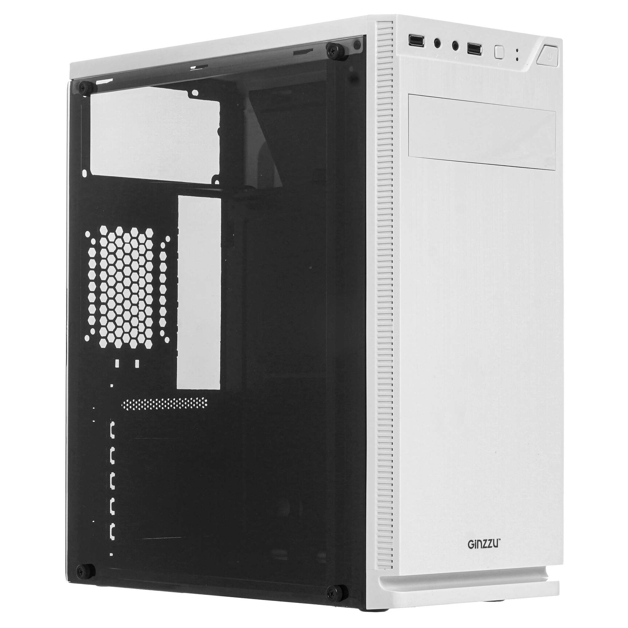 Компьютерный корпус  Ginzzu A290 White Window